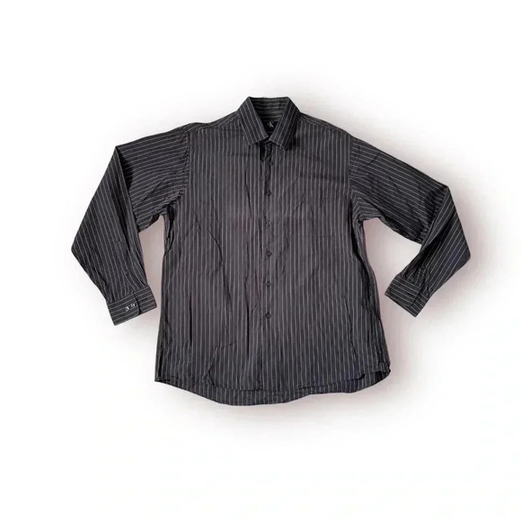 Mens calvin klein striped buttondown shirt - Picture 1 of 7